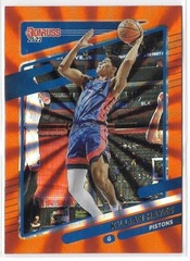 2021-22 Panini Donruss Holo Orange Laser Killian Hayes #145 Pistons